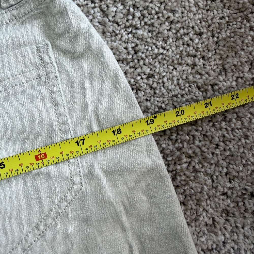 Y2K Faded Glory Chino Shorts Womens 4 Beige Denim Stretch 5 Pocket Summer Casual - Picture 7 of 11